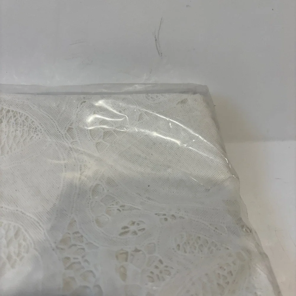 Batten Lace Fine Lace Vinyl Tablecloth White 60x90 Oblong JS-917 Seats 6-8 NEW